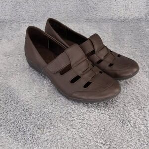 Life Stride Women's Brown Comfort Loafers with‎ Adjustable Hook and Loop Strap